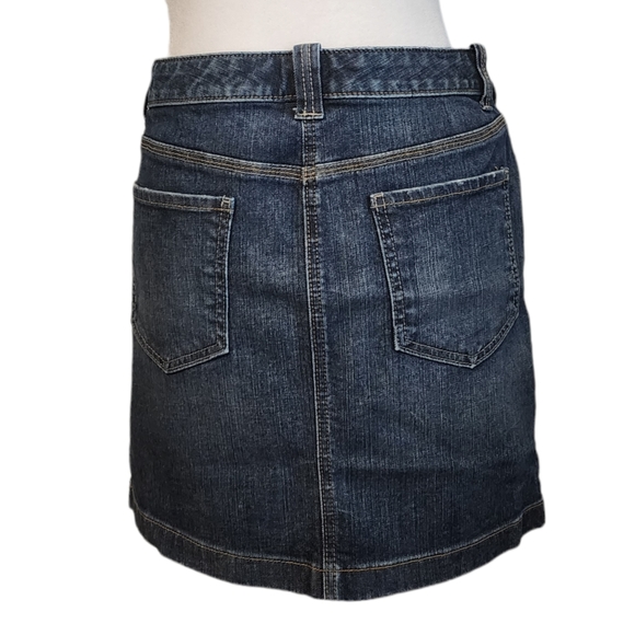 Loft Dark Wash Five Pocket Y2K Denim Mini Skirt - Picture 6 of 10